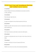 FCLE Court Cases and Amendments Questions&NewLine;with Verified Correct Answers