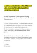 NASM CNC NUTRITION COACH REVIEW&NewLine;2026 QUESTIONS WITH SOLUTIONS&NewLine;TESTED QUESTIONS