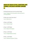 NASM CPT EXAM ACTUAL QUESTIONS AND&NewLine;CORRECT DETAILED ANSWERS GRADED&NewLine;A&plus;