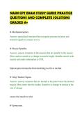 NASM CPT EXAM STUDY GUIDE PRACTICE&NewLine;QUESTIONS AND COMPLETE SOLUTIONS&NewLine;GRADED A&plus;&NewLine;
