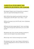 NASM FINAL STUDY SHEET 2026&NewLine;COMPLETE QUESTIONS AND ANSWERS&period;&NewLine;