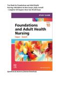 Test Bank for Foundations and Adult Health Nursing 10th Edition 2027&sol;2028