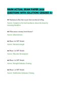 NASM ACTUAL EXAM PAPER 2026&NewLine;QUESTIONS WITH SOLUTIONS GRADED A&plus;