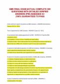 QME FINAL EXAM &vert;ACTUAL COMPLETE 300 QUESTIONS WITH DETAILED VERIFIED ANSWERS &vert;PRE-ASSESSED A&plus;&NewLine;&vert;100&percnt; GUARANTEED TO PASS&NewLine;