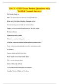 NACC - PSW Exam Review Questions with&NewLine;Verified Correct Answers