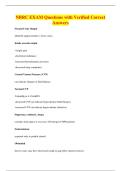 NBRC EXAM Questions with Verified Correct&NewLine;Answers