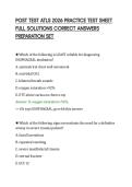 POST TEST ATLS 2026 PRACTICE TEST SHEET&NewLine;FULL SOLUTIONS CORRECT ANSWERS&NewLine;PREPARATION SET