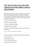 POST TEST ATLS 2026 ACTUAL TEST PAPER&NewLine;QUESTIONS SOLUTIONS VERIFIED COMPLETE&NewLine;STUDY PACKAG
