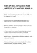 NASM CPT 2026 ACTUAL EXAM PAPER&NewLine;QUESTIONS WITH SOLUTIONS GRADED A&plus;