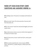 NASM CPT 2026 EXAM STUDY GUIDE&NewLine;QUESTIONS AND ANSWERS VERIFIED A&plus;