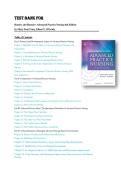 Test Bank for Hamric and Hanson's Advanced Practice Nursing&colon; An Integrative Approach 6th Edition by Mary Fran Tracy All Chapters 1-24 &lpar;Multiple Choice MCQs with Verified Answers&rpar;