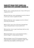 NASM CPT EXAM STUDY GUIDE 2026&NewLine;QUESTIONS WITH ANSWERS GRADED A&plus;