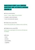 NASM EXAM SCRIPT 2026 VERIFIED&NewLine;QUESTIONS AND ACCURATE ANSWERS&NewLine;GRADED A&plus;