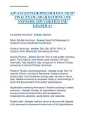 ADVANCED PATHOPHYSIOLOGY NR 507  FINAL EXAM &lpar;320 QUESTIONS AND  ANSWERS&rpar; VERIFIED AND  GRADED A&plus; 