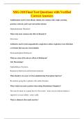 NSG-318 Final Test Questions with Verified&NewLine;Correct Answers