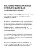 NASM NUTRITION CERTIFICATION 2026 TEST&NewLine;PAPER PRACTICE QUESTIONS AND&NewLine;COMPREHENSIVE SOLUTION SET