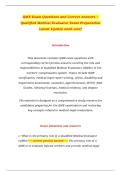 QME Exam Questions and Correct Answers &ndash; Qualified Medical Evaluator Exam Preparation Latest Update 2026-2027