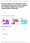 ISYE 6644 Midterm 1 Exam &lpar;Simulation&rpar; &vert; Actual Exam Questions and Correct Answers &vert; Simulation and Modeling for Engineering and Science &vert; Georgia Institute of Technology&NewLine;