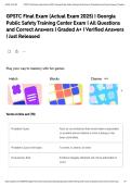 GPSTC Final Exam &lpar;Actual Exam 2025&rpar; &vert; Georgia Public Safety Training Center Exam &vert; All Questions and Correct Answers &vert; Graded A&plus; &vert; Verified Answers &vert; Just Released&NewLine;
