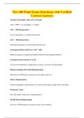 Nur 200 Final Exam Questions with Verified&NewLine;Correct Answers