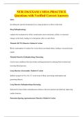 NUR 336 EXAM 1 MOA PRACTICE&NewLine;Questions with Verified Correct Answers