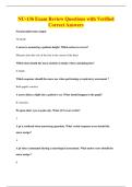 NU-136 Exam Review Questions with Verified&NewLine;Correct Answers