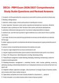 Package deal for DECA Test Exam Questions and Verified Answers&comma; Latest Update 2026&sol;2027 Exam Preparation Material