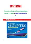 Test Bank for Horngren's Financial & Managerial Accounting&comma; The Managerial Chapters 7th Edition by Miller-Nobles ISBN 978-0136503743