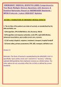  EMERGENCY MEDICAL DISPATCH &lpar;EMD&rpar; Comprehensive &NewLine;Test Bank Multiple Choices Questions with Answers & &NewLine;Detailed Rationales Based on NAEMD&sol;IAED Standards &vert; &NewLine;MPDS Protocols &vert; Latest 2026&sol;2027 Updates EMERGENCY MEDICAL DISPATCH &lpar;EMD&rpar; Comprehensive &NewLine;Test B