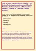 MHA 707 EXAM C Comprehensive Test Bank &mdash; 200 &NewLine;Multiple-Choice Questions with Answers & Detailed &NewLine;Rationales Healthcare Systems & Administration &vert; &NewLine;Based on LSUS MHA 707 Curriculum &vert; Updated &NewLine;2026&sol;2027 