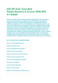 SOC 201 Final  Exam Bank -&NewLine;Practice Questions & Answers 2026-2027&NewLine;A&plus; Graded &NewLine;
