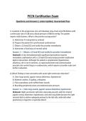PCCN Certification Exam Questions and Answers&vert; Latest Update&vert; Guaranteed Pass