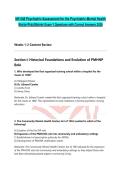 NR 548 Psychiatric Assessment for the Psychiatric-Mental Health Nurse Practitioner Exam 1 Questions with Correct Answers 2026