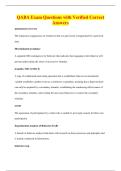 QABA Exam Questions with Verified Correct&NewLine;Answers