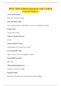 PSYC 2301 Syllabus Questions with Verified&NewLine;Correct Answers