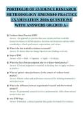 PORTFOLIO OF EVIDENCE RESEARCH&NewLine;METHODOLOGY HMEMS80 PRACTICE&NewLine;EXAMINATION 2026 QUESTIONS&NewLine;WITH ANSWERS GRADED A&plus;