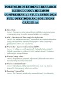 PORTFOLIO OF EVIDENCE RESEARCH&NewLine;METHODOLOGY HMEMS80&NewLine;COMPREHENSIVE STUDY GUIDE 2026&NewLine;FULL QUESTIONS AND SOLUTIONS&NewLine;GRADED A&plus;