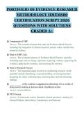 PORTFOLIO OF EVIDENCE RESEARCH&NewLine;METHODOLOGY HMEMS80&NewLine;CERTIFICATION SCRIPT 2026&NewLine;QUESTIONS WITH SOLUTIONS&NewLine;GRADED A&plus;