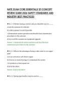 NATE EXAM CORE ESSENTIALS 121 CONCEPT&NewLine;REVIEW GUIDE 2026 SAFETY STANDARDS AND&NewLine;INDUSTRY BEST PRACTICES