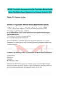 NR 548 Psychiatric Assessment for the Psychiatric-Mental Health Nurse Practitioner Exam 3 Questions and Answers Graded A&plus; 2026