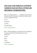 NATE EXAM CORE ESSENTIALS 121 REVISION&NewLine;HANDBOOK 2026 ELECTRICAL SYSTEMS AND&NewLine;MECHANICAL TROUBLESHOOTING&NewLine;