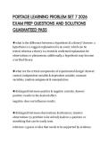 PORTAGE LEARNING PROBLEM SET 7 2026&NewLine;EXAM PREP QUESTIONS AND SOLUTIONS&NewLine;GUARANTEED PASS