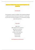 QME Exam Multiple Choice Exam material Questions and Answer key