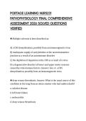 PORTAGE LEARNING NURS231&NewLine;PATHOPHYSIOLOGY FINAL COMPREHENSIVE&NewLine;ASSESSMENT 2026 SOLVED QUESTIONS&NewLine;VERIFIED