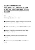 PORTAGE LEARNING NURS231&NewLine;PATHOPHYSIOLOGY FINAL CERTIFICATION&NewLine;SCRIPT 2026 TESTED QUESTIONS AND FULL&NewLine;SOLUTION