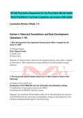 NR 548 Psychiatric Assessment for the Psychiatric-Mental Health Nurse Practitioner Final Exam 4 Questions and Answers 2026 Update