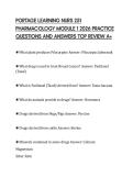 PORTAGE LEARNING NURS 251&NewLine;PHARMACOLOGY MODULE 1 2026 PRACTICE&NewLine;QUESTIONS AND ANSWERS TOP REVIEW A&plus;&NewLine;