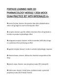 PORTAGE LEARNING NURS 251&NewLine;PHARMACOLOGY MODULE 1 2026 MOCK&NewLine;EXAM PRACTICE SET WITH RATIONALES A&plus;