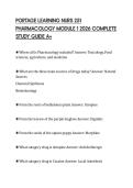 PORTAGE LEARNING NURS 251&NewLine;PHARMACOLOGY MODULE 1 2026 COMPLETE&NewLine;STUDY GUIDE A&plus;