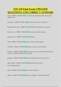 ESS 130 Final Exam UPDATED &NewLine;QUESTIONS AND CORRECT ANSWERS